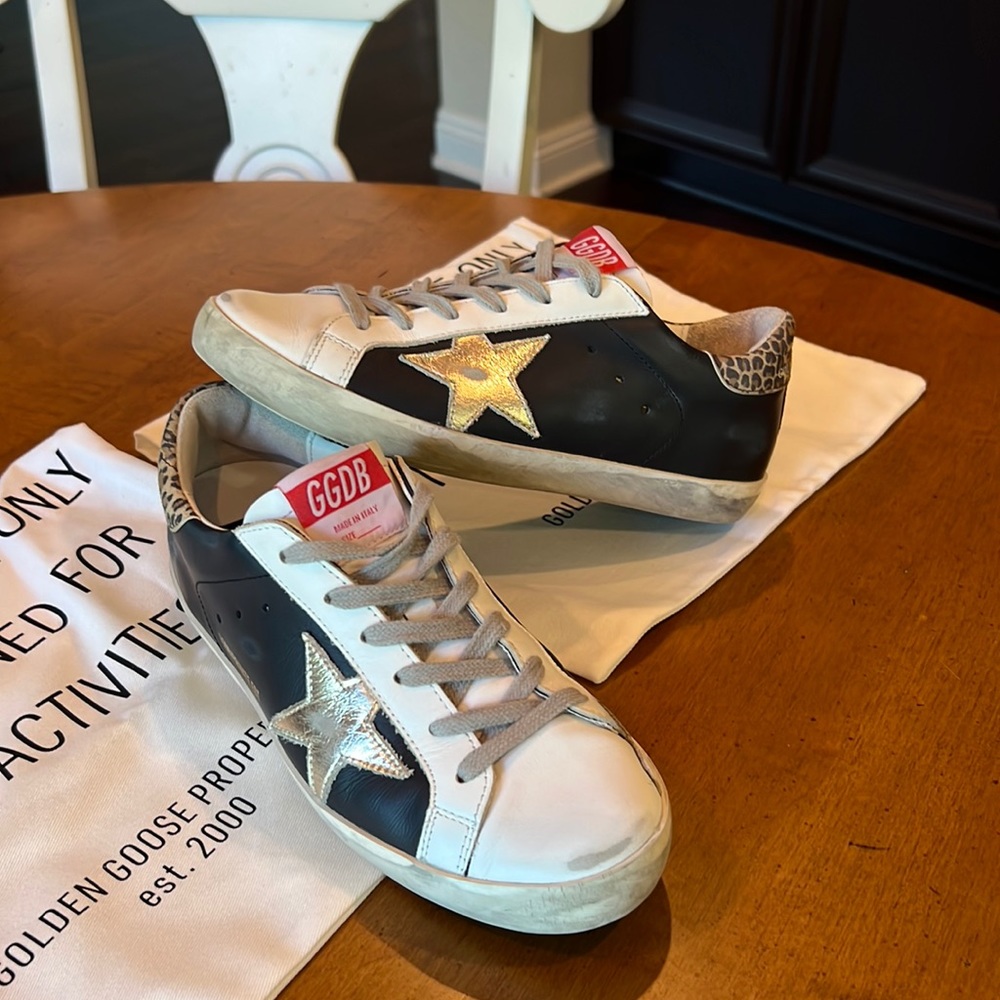 Golden Goose superstar leather and Leo sneakers